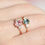 Thumbnail: Teal Sapphire and Diamond ring