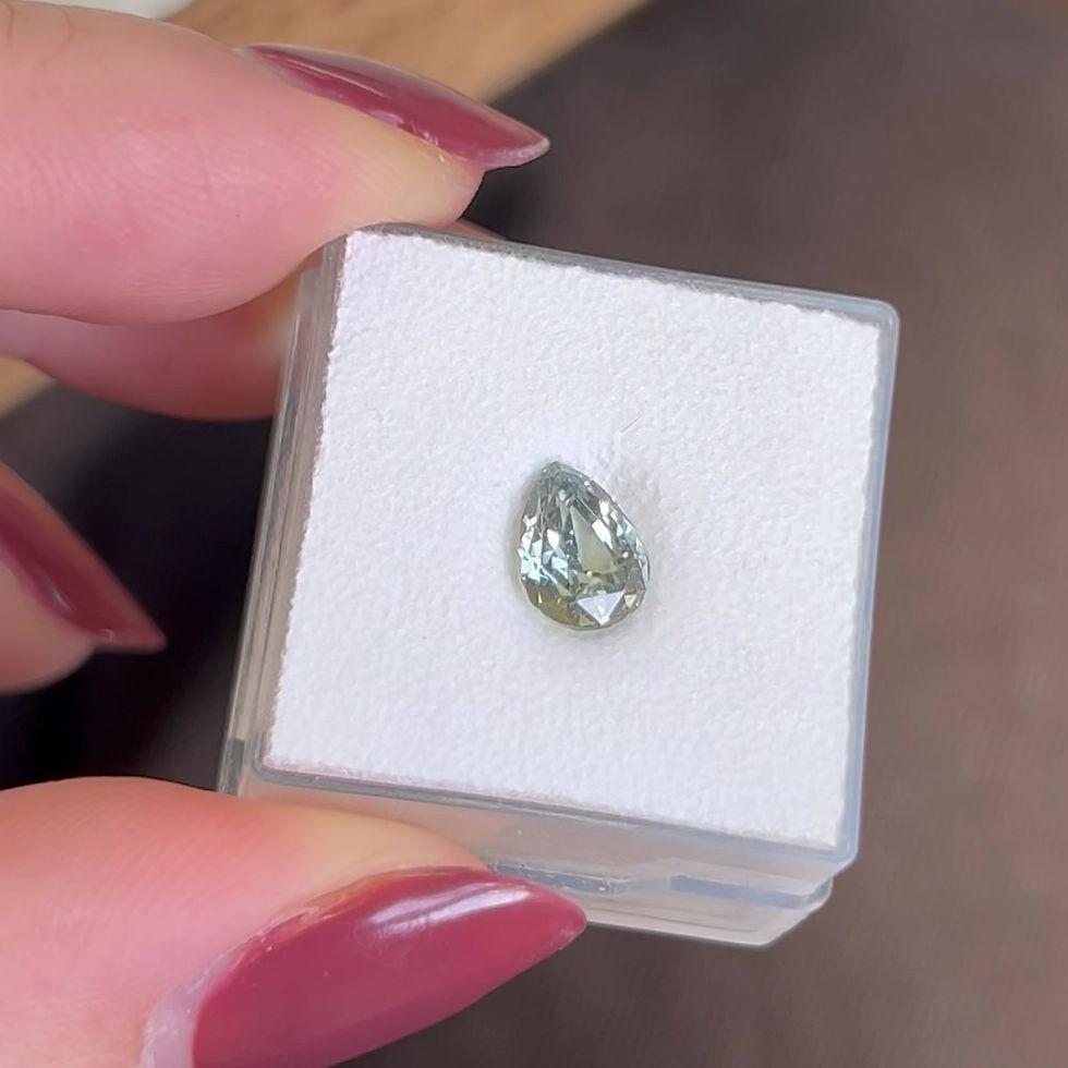 Thumbnail: 1.66ct Teal/Grey Pear shape Sapphire