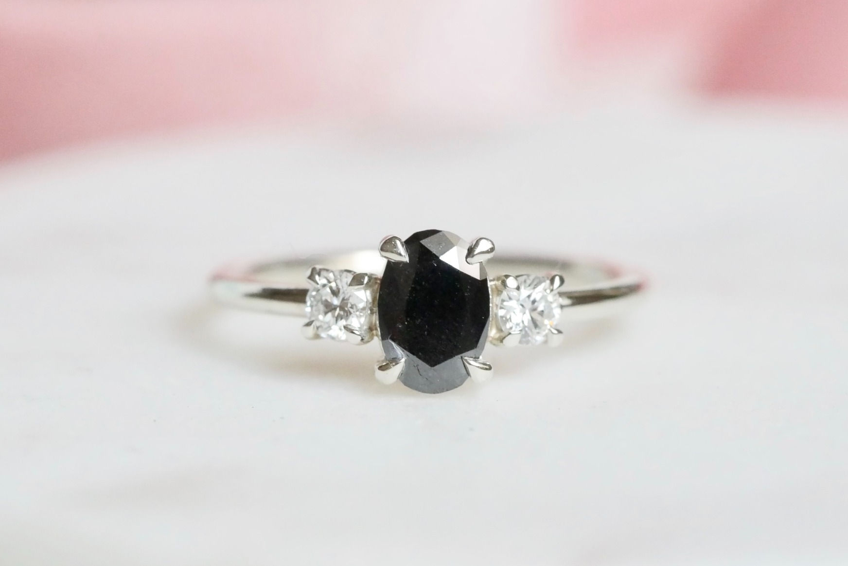 Black and White Diamond Ring