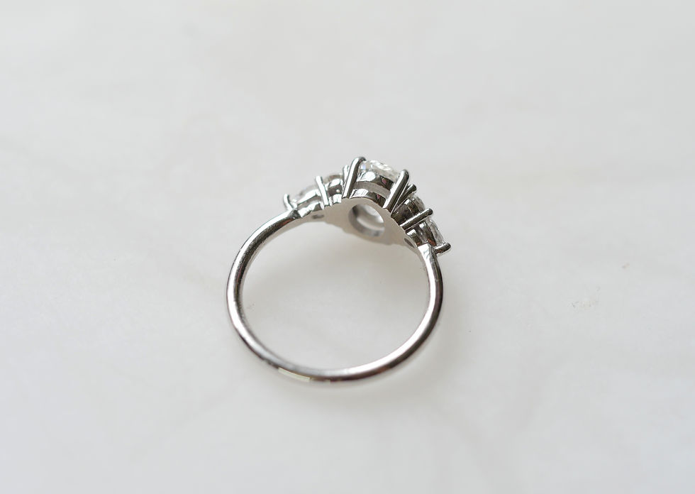 Thumbnail: White Sapphire and Diamond Taper ring