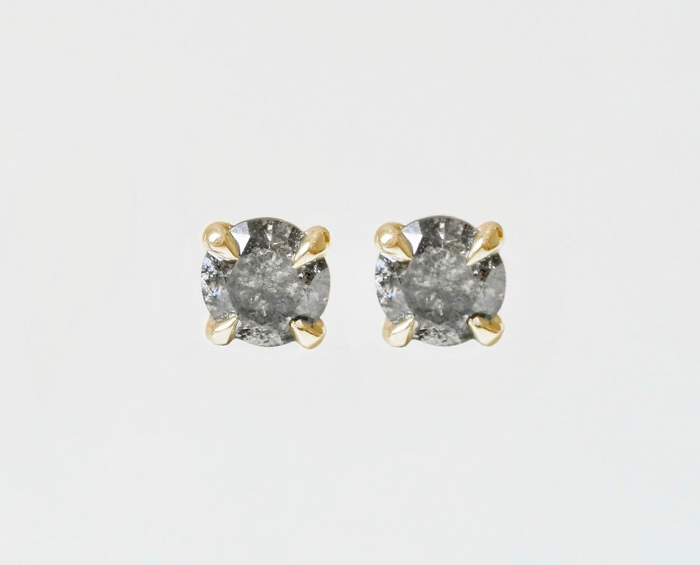 Thumbnail: 0.50ct Salt and Pepper Diamond Studs