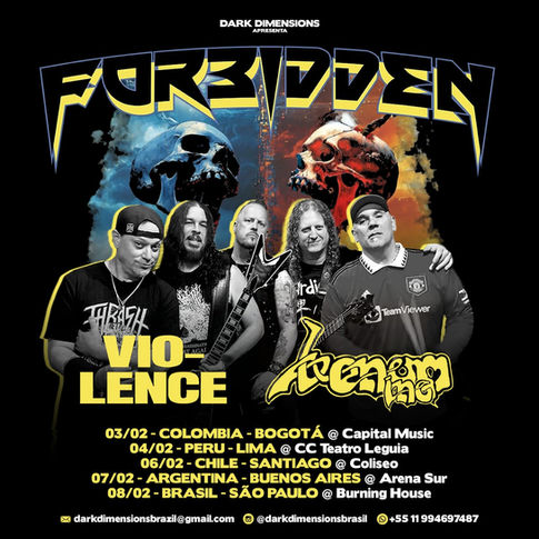 Forbidden, Vio-Lence e Venom Inc. unem forças em turnê sul-americana!