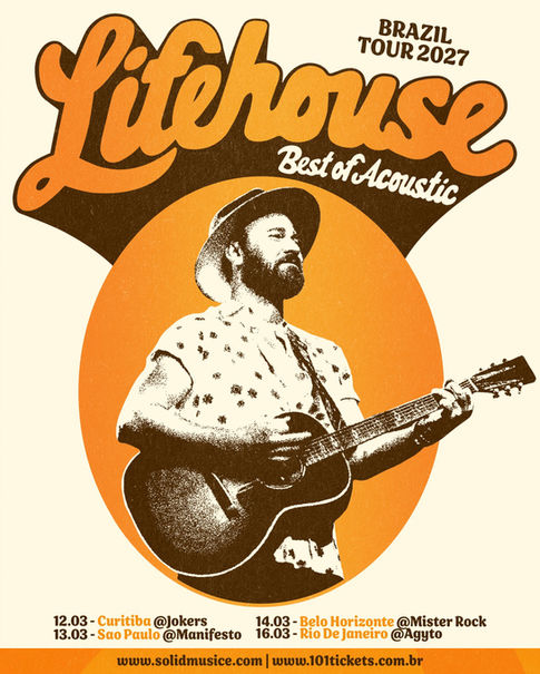 Lifehouse, ícone pop dos anos 2000, estreia no Brasil com 4 shows acústicos em 2027