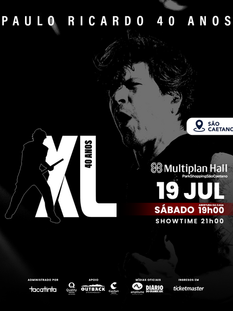 Paulo Ricardo celebra 40 anos de carreira com show inesquecível no Multiplan Hall São Caetano