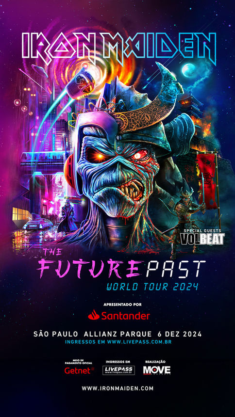 “FUTURE PAST WORLD TOUR 2024”: IRON MAIDEN anuncia show da nova turnê mundial no Brasil