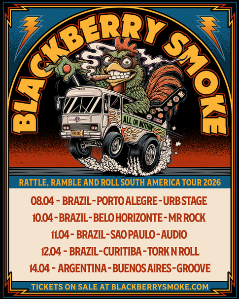 Blackberry Smoke retorna ao Brasil para quatro shows