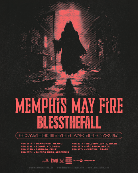 Memphis May Fire e Blessthefall anunciam turnê conjunta no Brasil em agosto