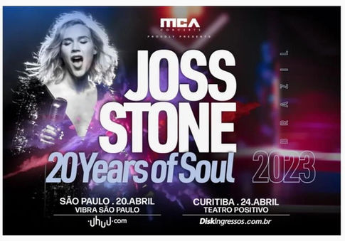 Joss Stone anuncia shows de sua turnê mundial “20 Years of Soul World Tour” no Brasil em Abril