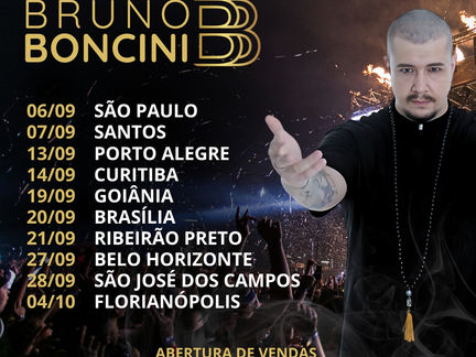 Bruno Boncini retorna aos palcos com tour em principais cidades do país