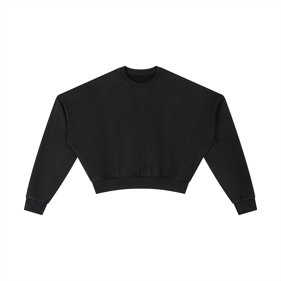 Thumbnail: Believe Embrace Create Vintage Washed Cropped Sweatshirt