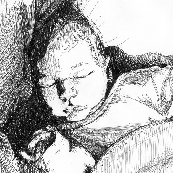 Saul, encre sur papier.