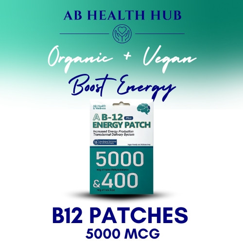 B-12 Energy Patch 5000 MCG (Organic) Vegan) | AB Health Hub