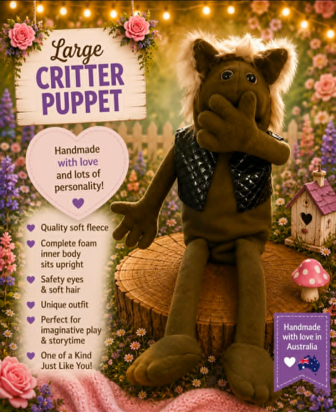 Large Critter Puppet in Jacket