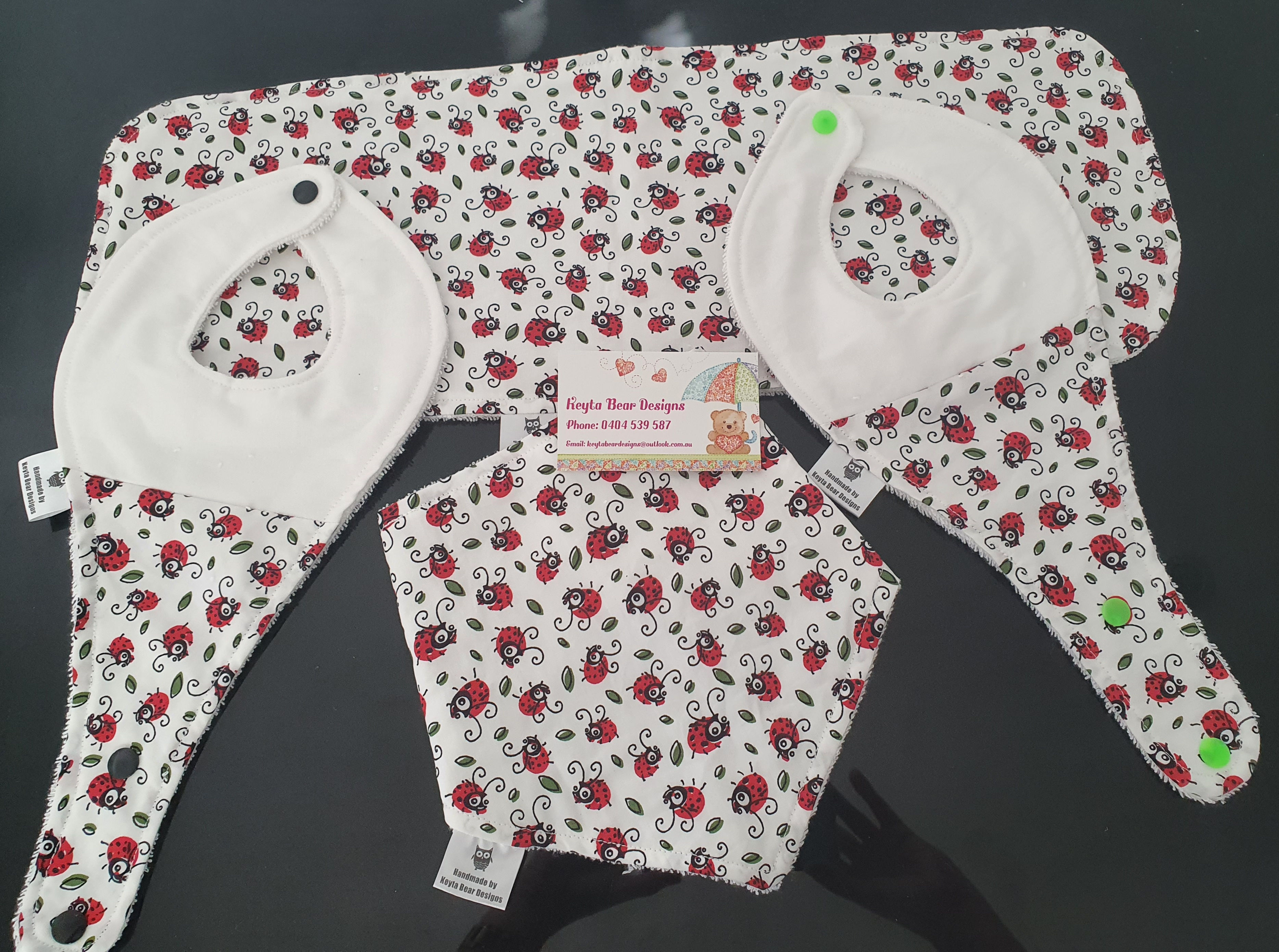 Lady Beetle White 4 piece Feed Set