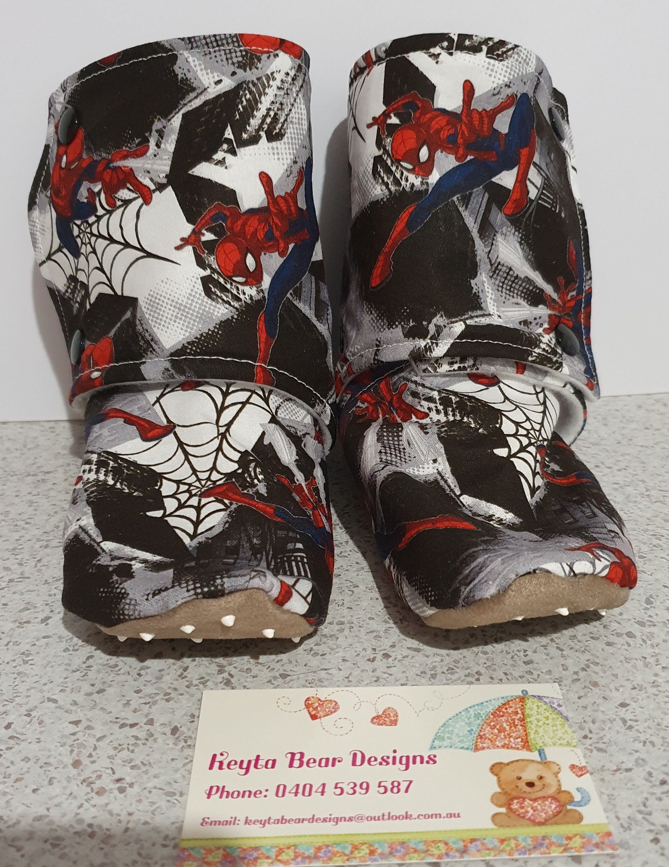 Stay-on Boots/Slippers Spiderman Kids Size 13