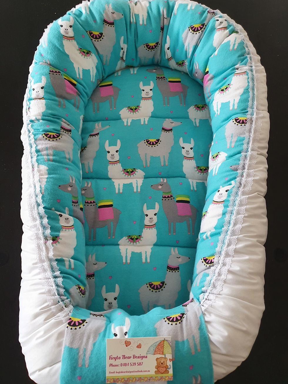 Thumbnail: Baby Nest Bed Reversible Summer/Winter Alpaca Print