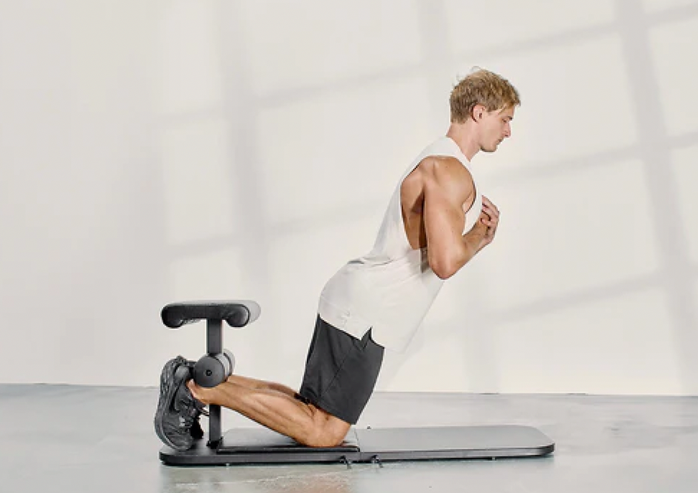 Diagram of how to perform Nordic hamstring curls. Please research more before you attempt this exercise!