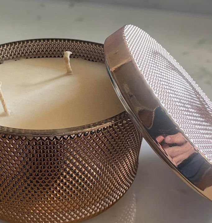 Thumbnail: Candle - Rose Gold Vessel with Lid