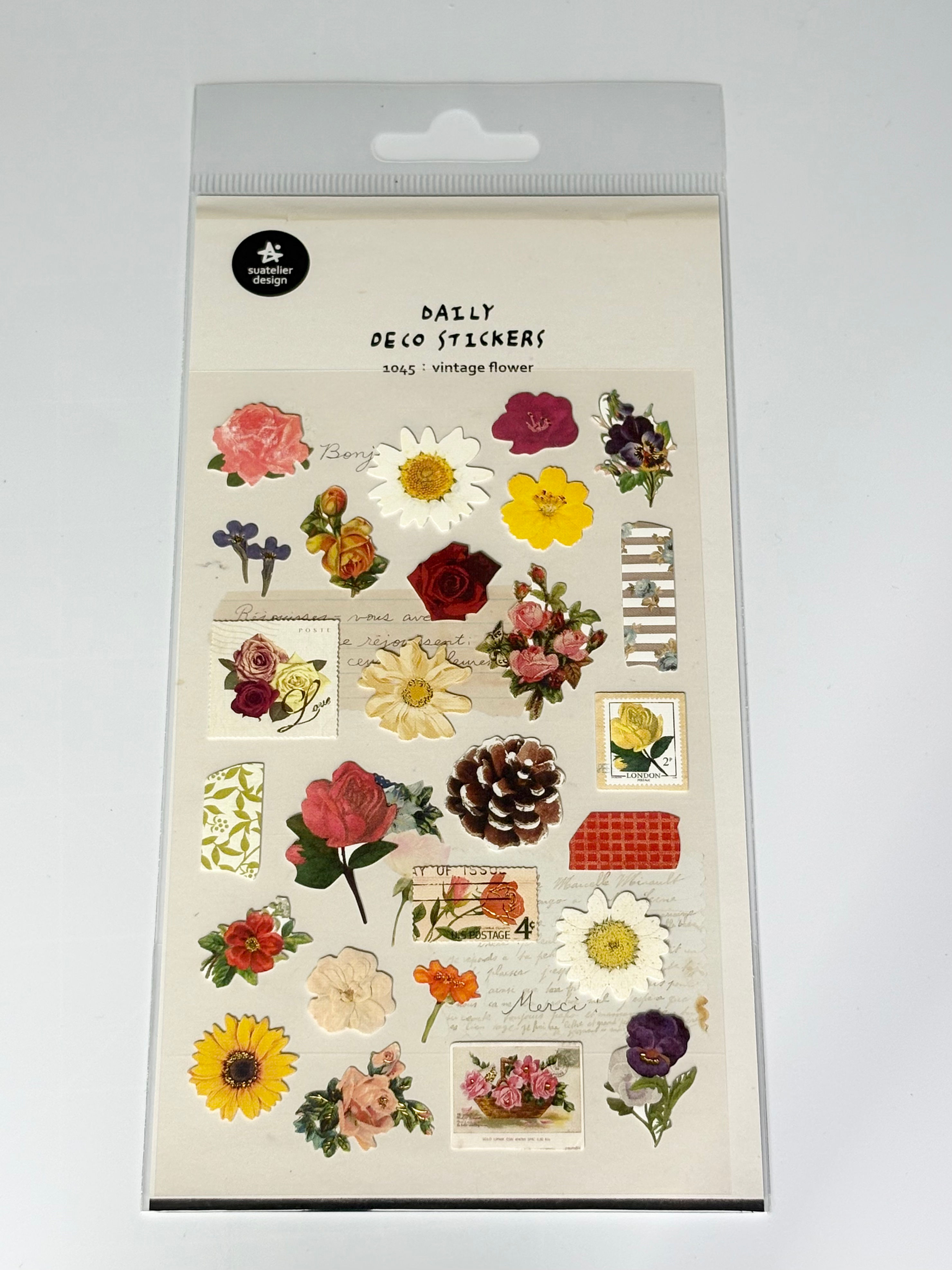 Vintage Flower Sticker Sheet