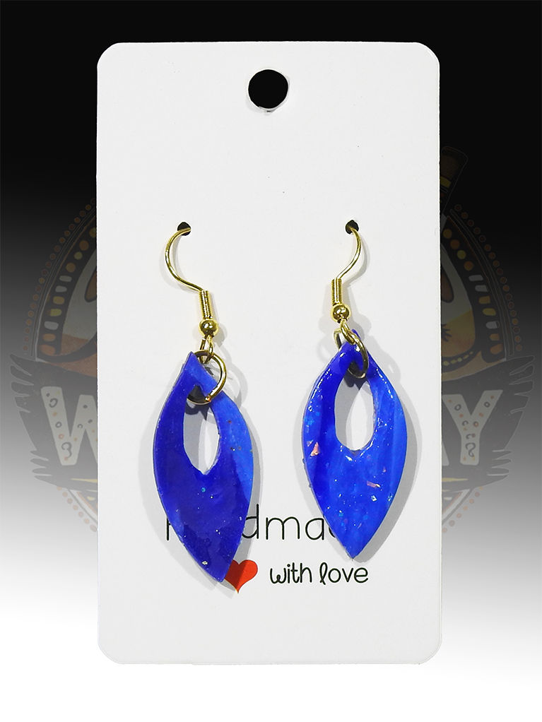Handmade With Love - Blue Sparkle Flame Loops.