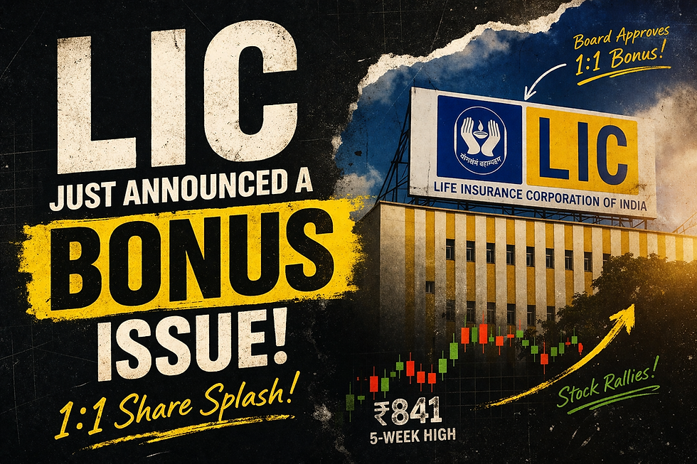 image of lic building with the heading lic just issued a bonus issue