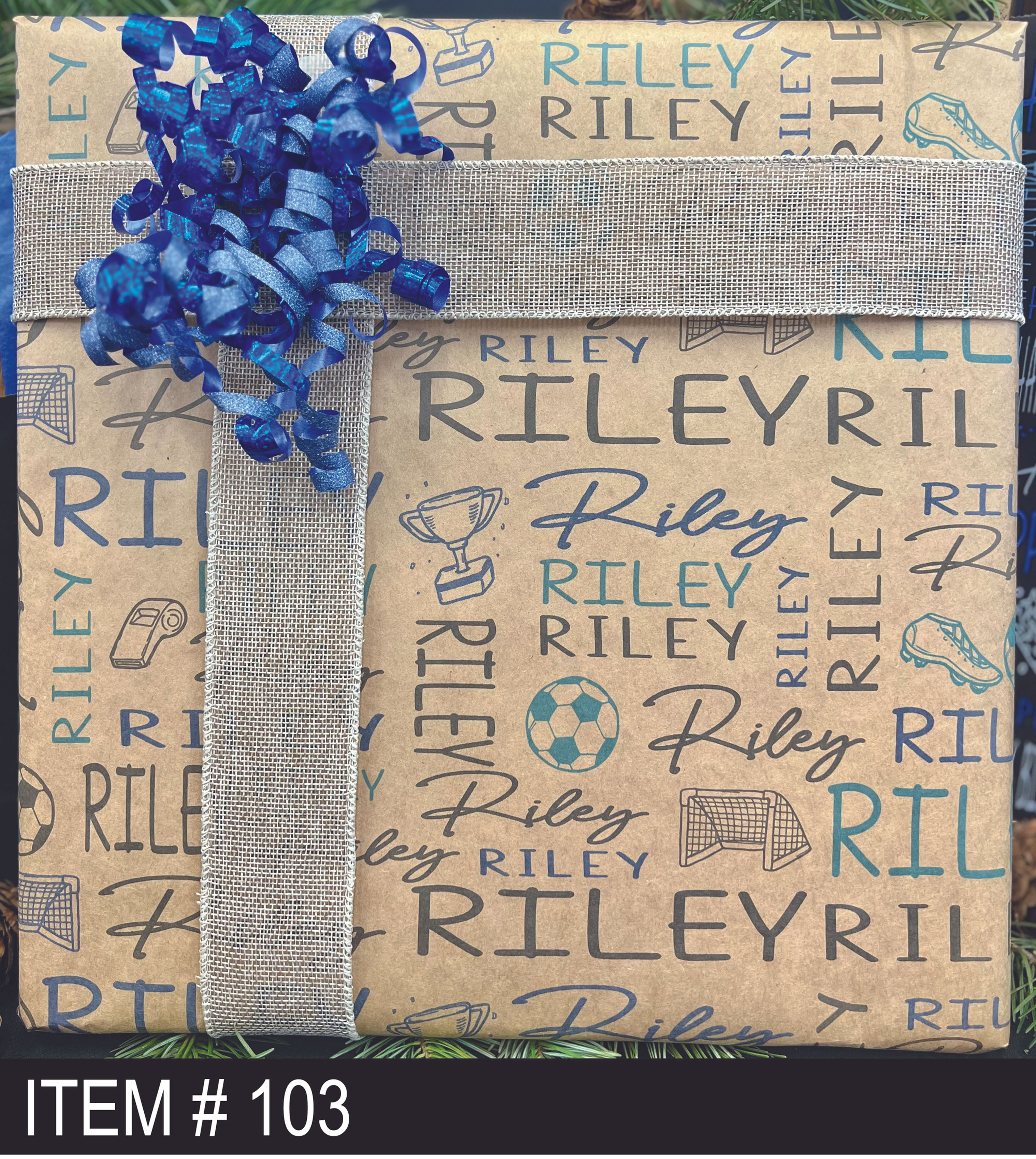 Custom Gift Wrap- Soccer