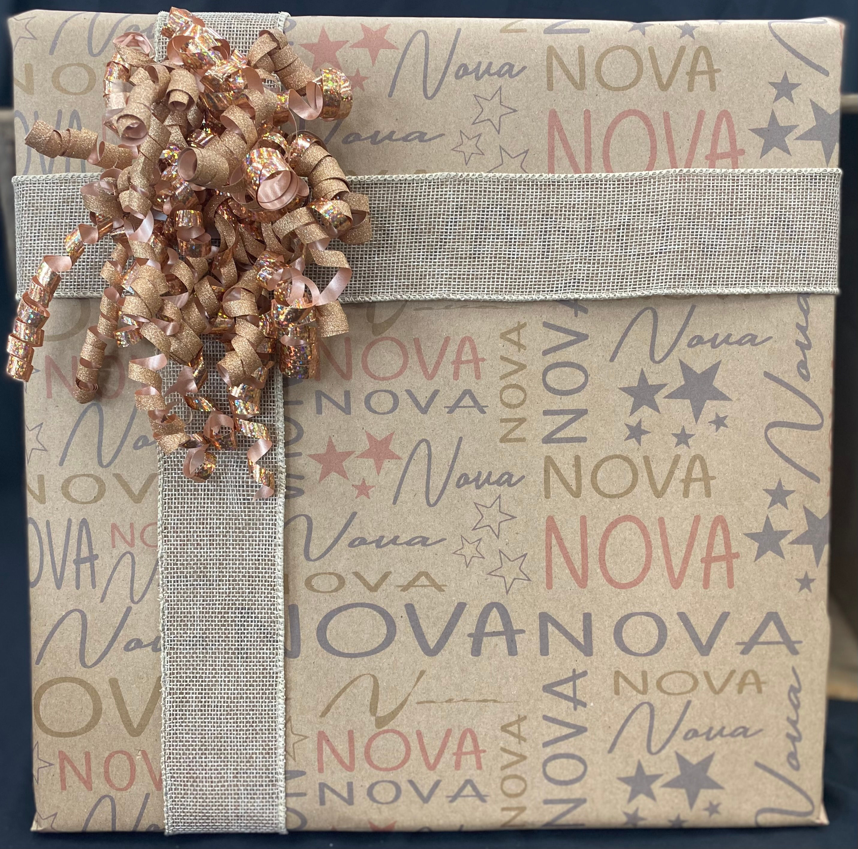 Custom Gift Wrap- Stars-Pink/Silver/Gold