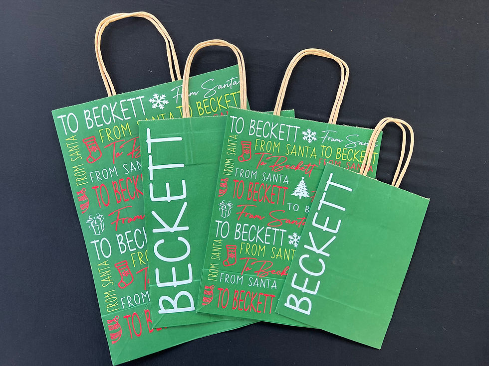 Thumbnail: Santa Gift Bags-Green