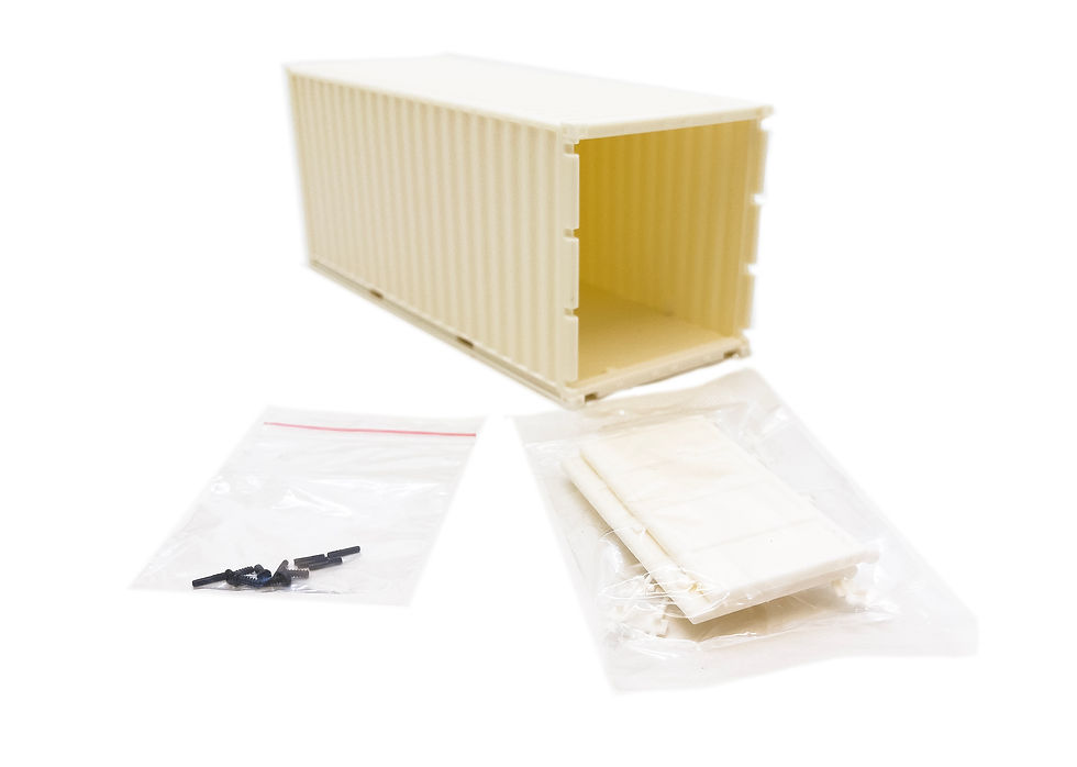 Thumbnail: 20ft sea freight container blue/brown/gray/kit