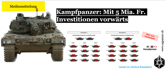 Kampfpanzer: Mit 5 Mia. Fr. Investitionen vorwärts
