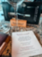 Your tasting place setting at Black hills winery.