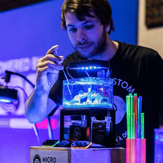 working inside a micro tank.