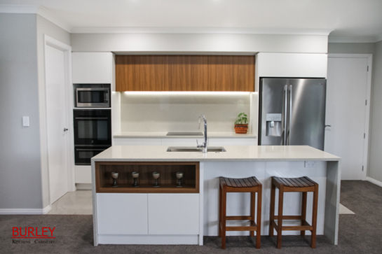 Custom designed kitchen by Burley Kitchens and Cabinetry in Hawkes Bay New Build