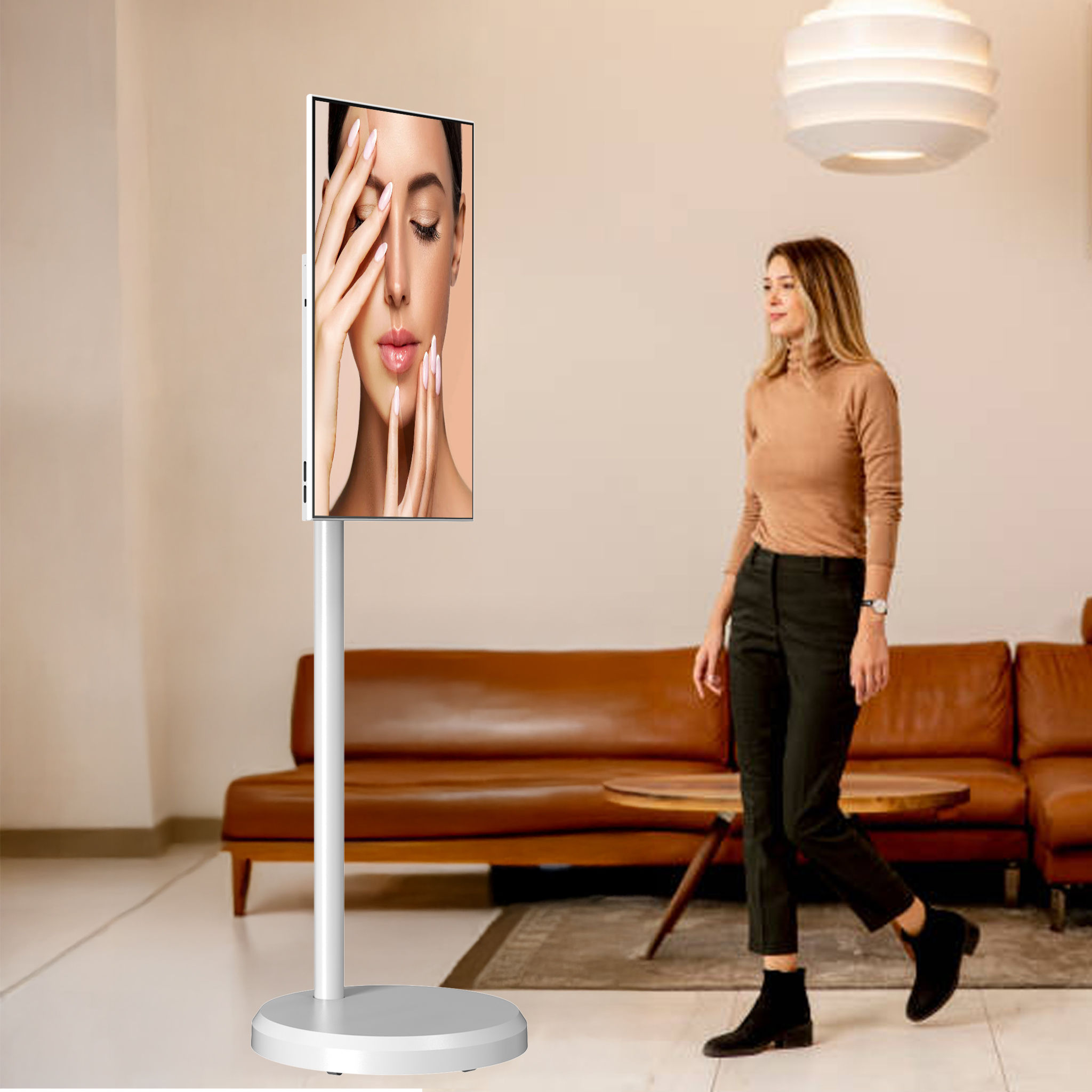 Wholesale 22 Inch Portable Smart TV White Cabinet LED Display Touch Screen Monit