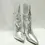 Thumbnail: Guess Women's Narissa Pointy Toe Western Heeled Scrunch Booties - Silver Snake