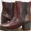 Thumbnail: Claret Womens Zipper Faux Leather Chelsea Boots