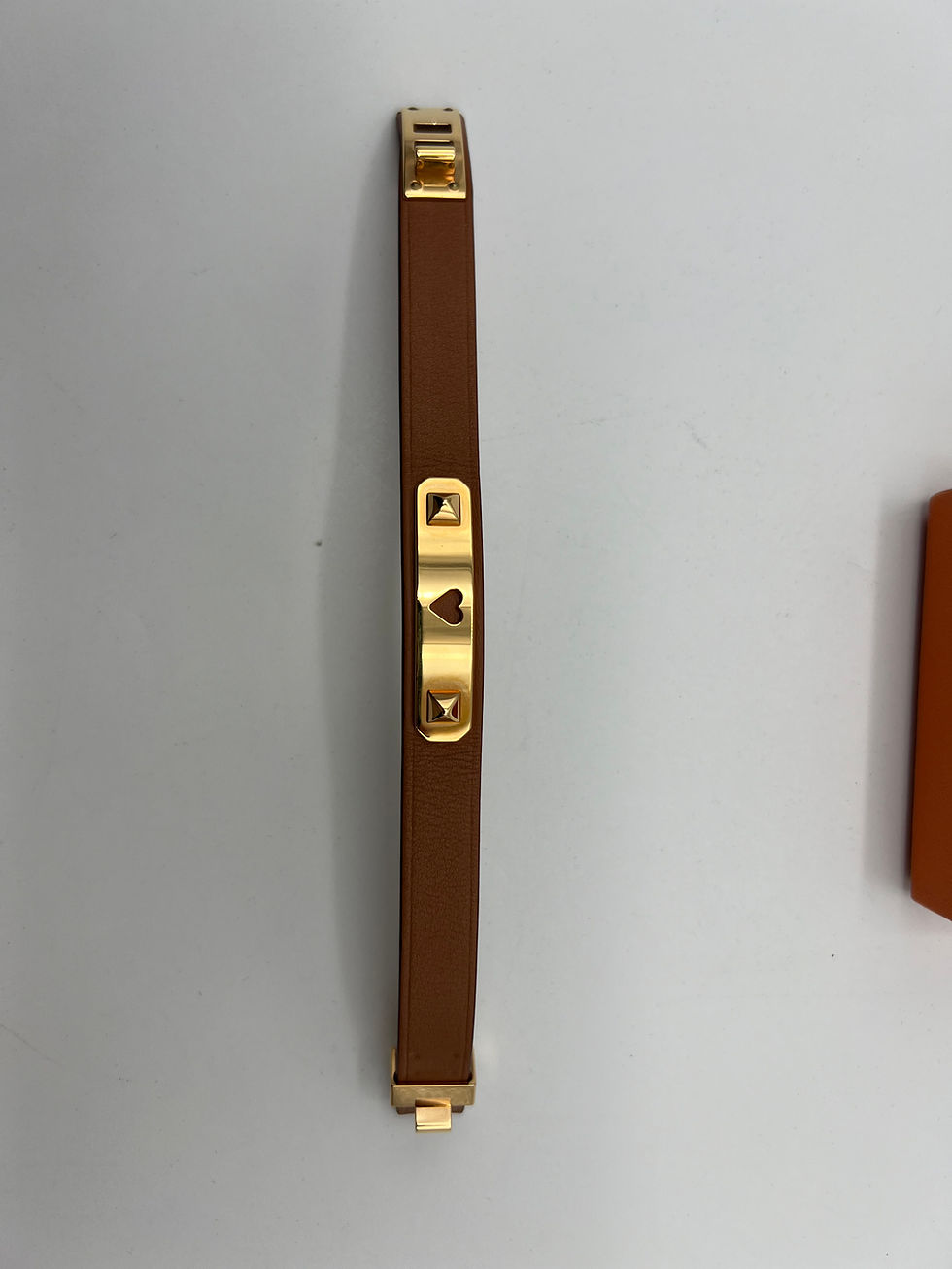 Thumbnail: Hermes Kelly leather bracelet