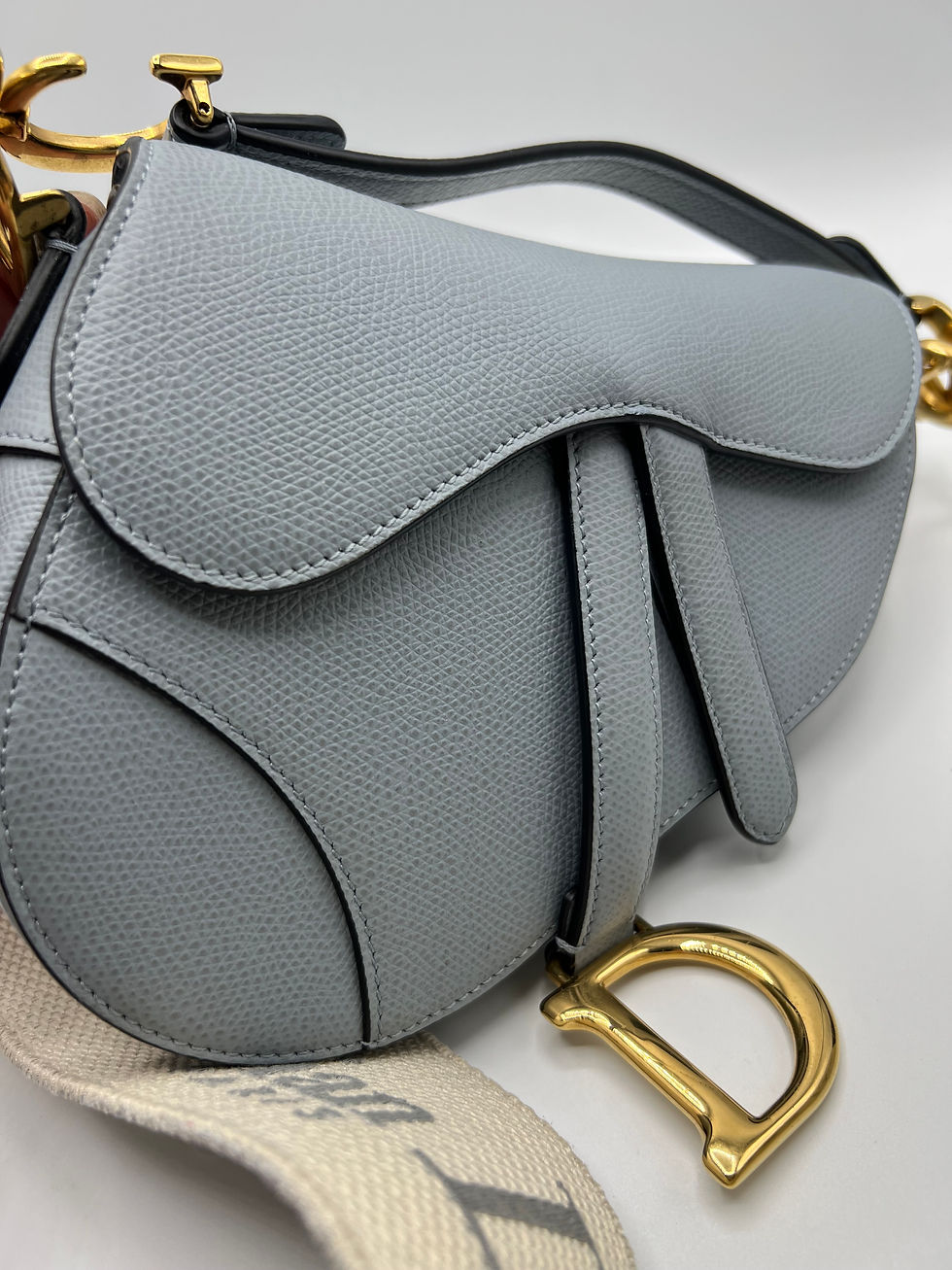 Thumbnail: Christian Dior Saddle mini in blue tone
