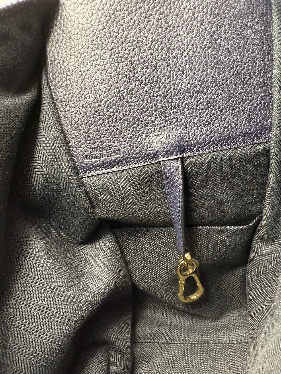 Thumbnail: Loewe Calfskin Small Hammock Shoulder Bag Midnight Blue