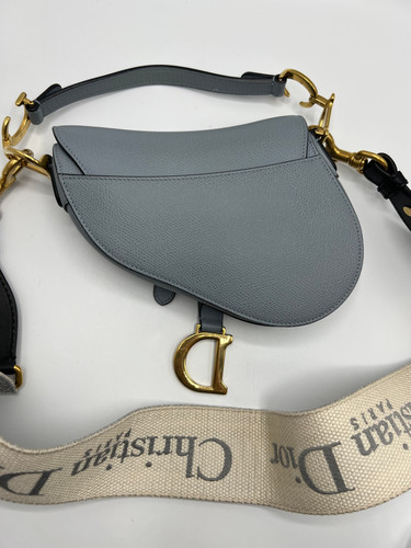 Christian Dior Saddle mini in blue tone | Lustre Boutique LLC
