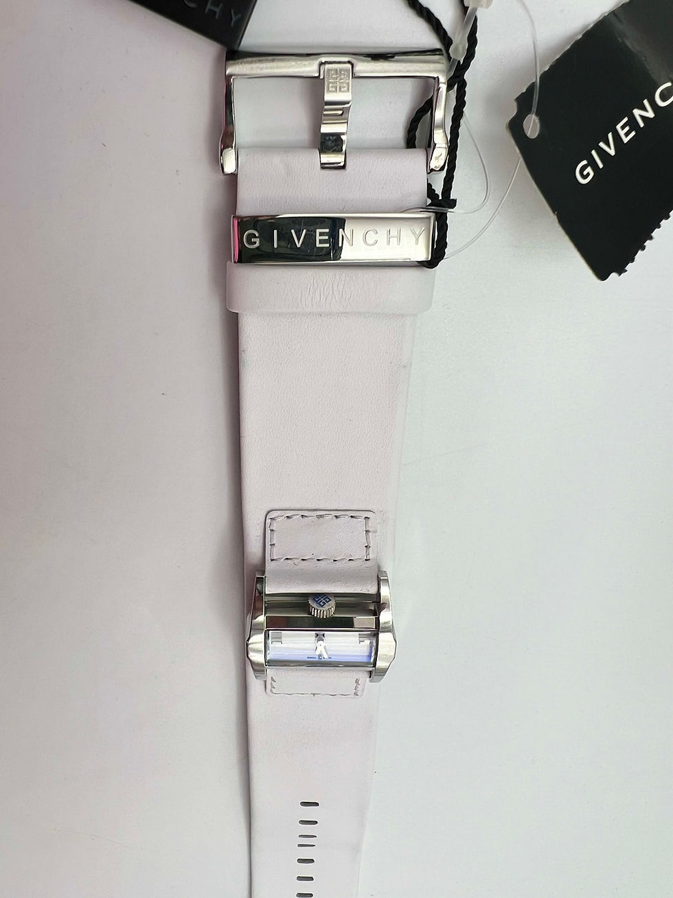 Thumbnail: Givenchy wide leather white watch