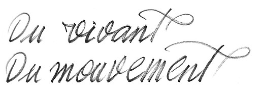 Tamara Milon du vivant du mouvment calligraphie
