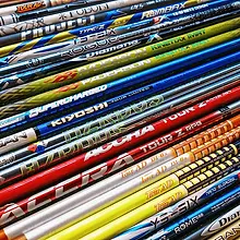 TRUE TEMPER SHAFTS, DYNAMIC GOLD SHAFTS, KBS TOUR SHAFTS, PROJECT X SHAFTS,  MITSUBUSHI CHEMICAL TENSEI RAW AV SHAFTS ORANGE WHITE BLUE, ALDILA NVS ORANGE GREEN