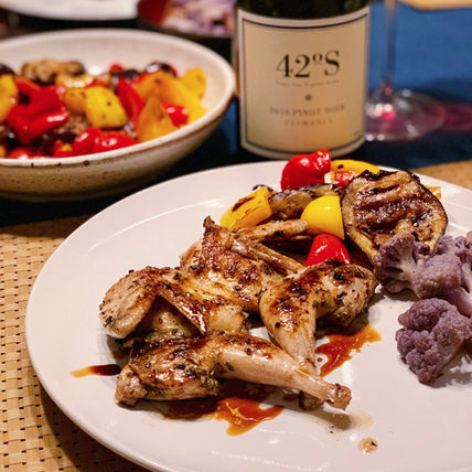 F&W Pairing - Roast Quail