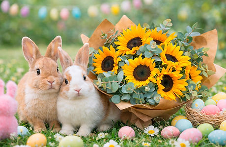 Girassóis no dia de Páscoa