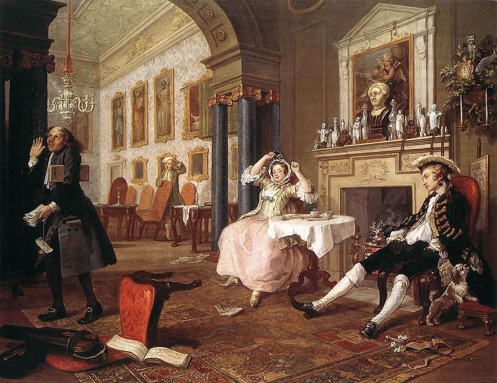 A Tête à Tête, 1743, Rococo, oil on canvas