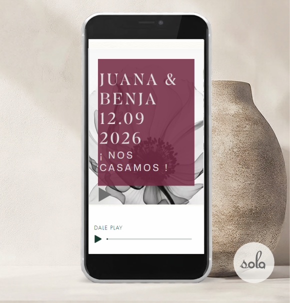 Invitación Web - Boda - Flores Amapola