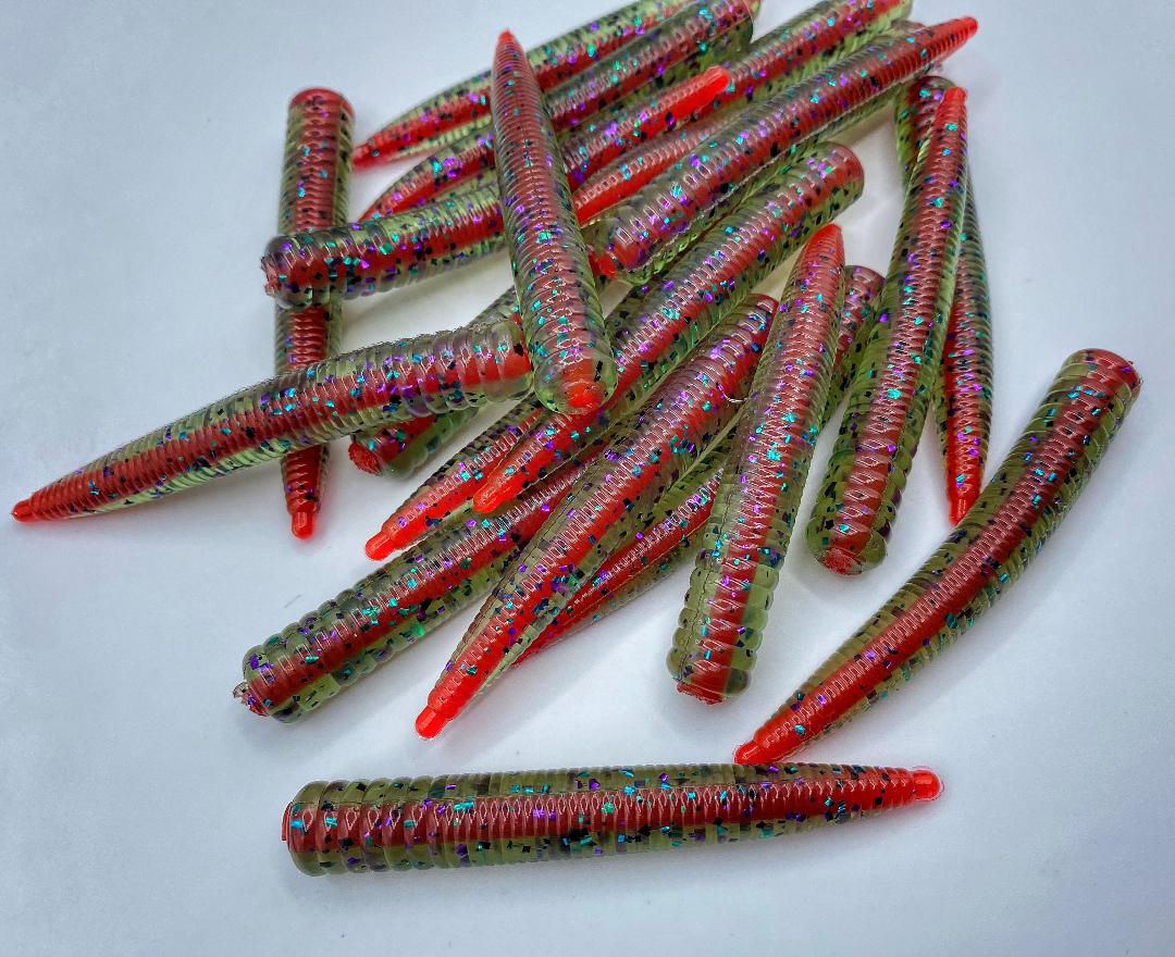 3" CORE SHOT NED STICKS - WATERMELON CANDY RED
