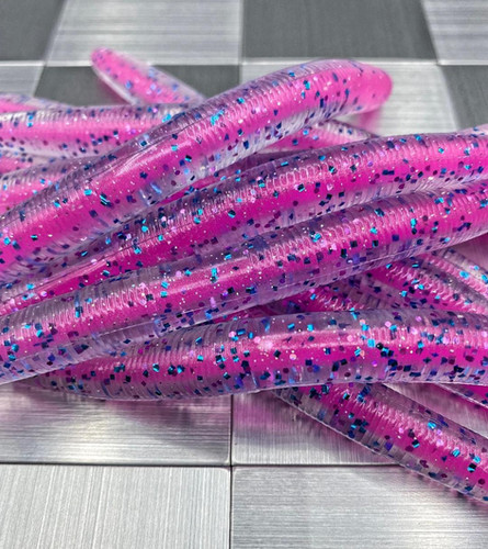 5" CORE SHOT BASS STICK WORMS - COTTON CANDY | Ramsey Baits