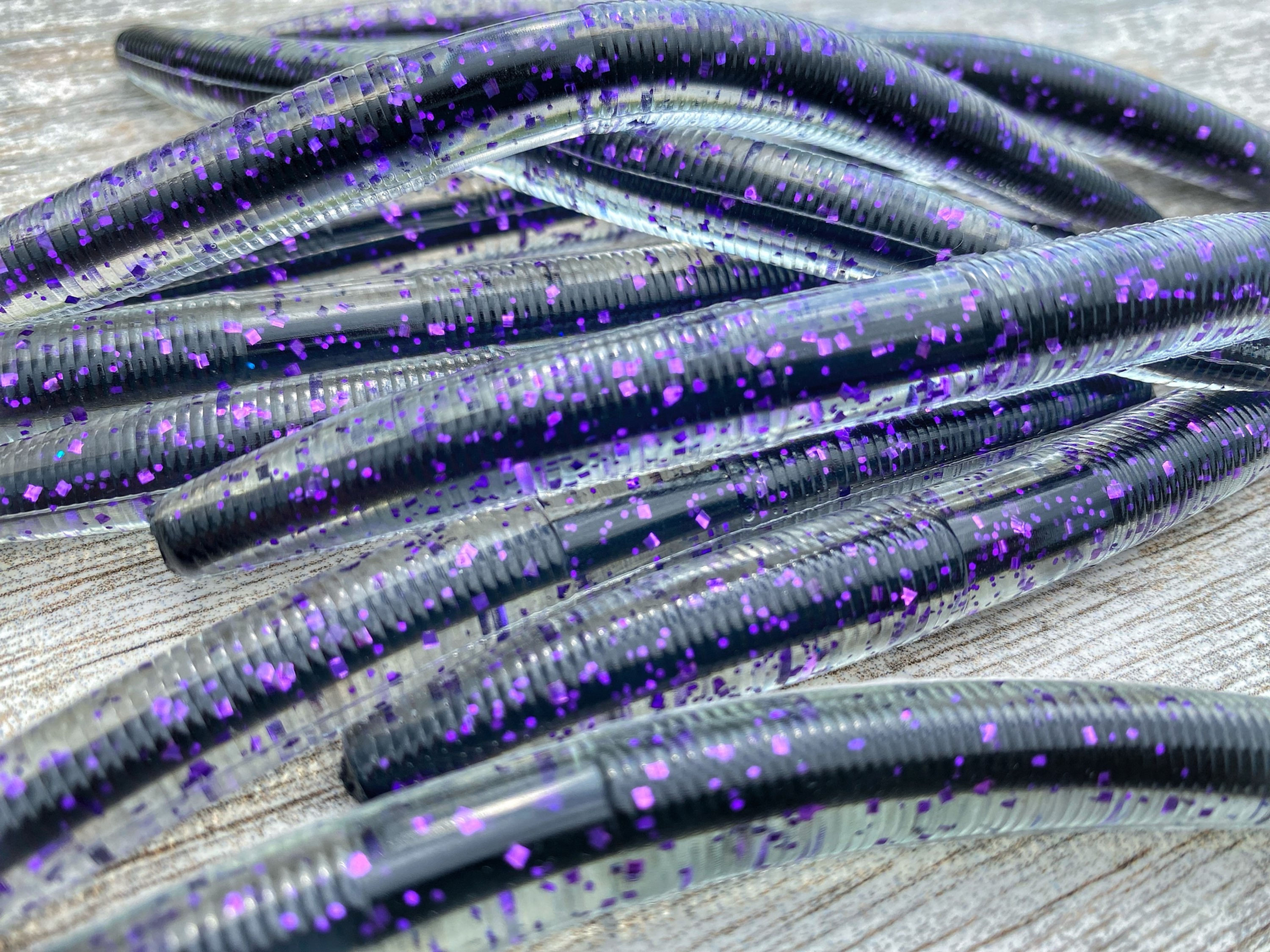 5" CORE SHOT BASS STICK WORMS - MIDNIGHT PURPLE